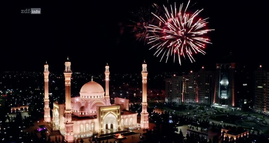 fireworks in Grozny