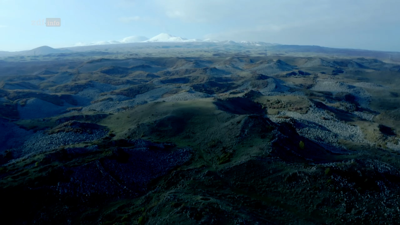 drone flight over the caucasus